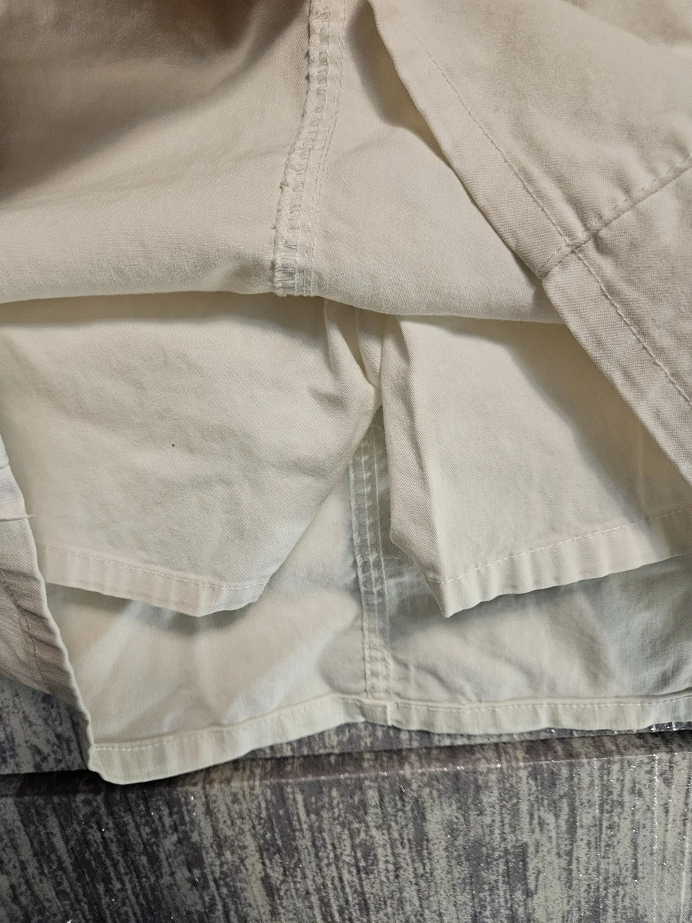 Christopher & Banks White Casual A-Line Skort with Front Pockets